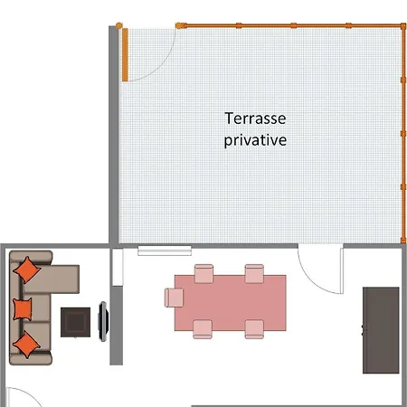דירה Duplex Sur Terrasse - La A Pieds